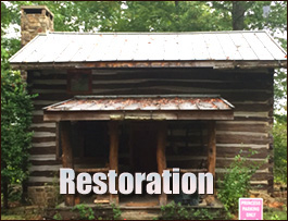 Historic Log Cabin Restoration  Williamsburg City, Virginia